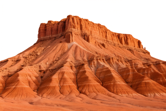 Majestic Orange Mountain Peak Landscape with Dramatic Cliffs and Natural Beauty, Ideal for Travel Photography