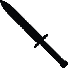 Bayonet Silhouette Vector Art Illustration