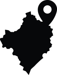 Map antique silhouette vector art illustration