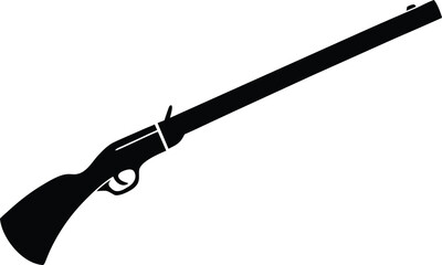 Musket old gun silhouette vector art illustration