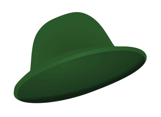 Green safari hat. vector illustration	
