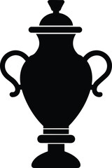 Samovar antique tea urn silhouette vector art illustration