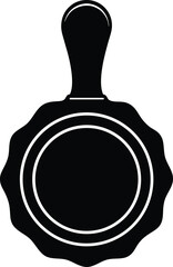 Sealing wax stamp silhouette vector art illustration