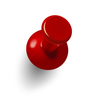 png pushpin on transparent background. red pushpin with shadow for target, goal, map, notice, note, location, message, notification, attachment etc use. 