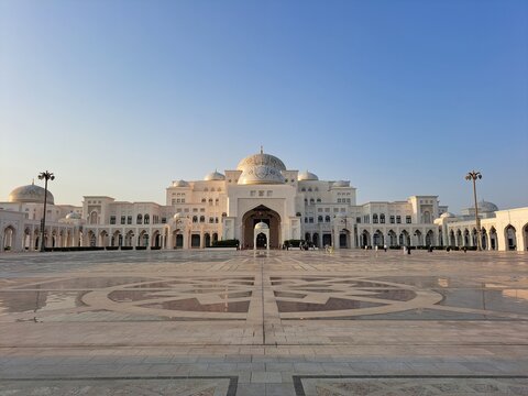Plaza of Qasr Al Watan - UAE Presidential Palace - in Abu, Dhabi, UAE