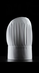 Pristine white toque, a symbol of culinary excellence and professional kitchen mastery, ready for passionate food creation ,culinary uniform ,gastronomy ,culinary