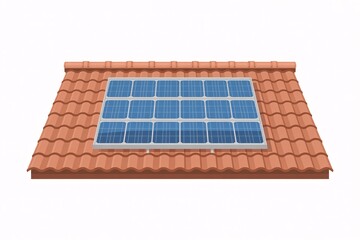 Solar panel installation on roof for home energy renewable energy solution