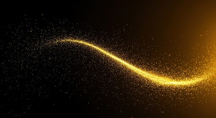 Radiant golden particles leap across a vibrant abstract background, symbolizing breakthrough innovation and valuable advancement ,opportunity ,yellow ,glowing