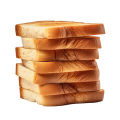 Stack of Sliced White Bread isolated on transparent background Remove png