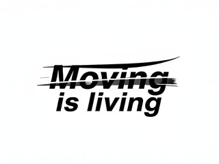 Black Typography with Speed Effect for Promoting Physical Activity