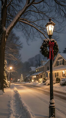 Elegant Christmas decorations featuring lights, ornaments, and garlands everywhere