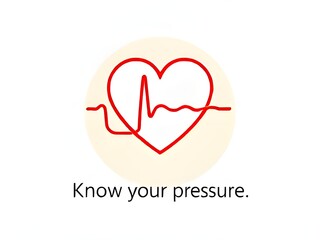 Know Your Blood Pressure: Heart and Heart Rate Icon