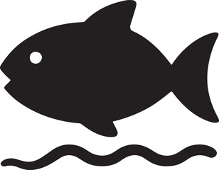 vector illustration of gold fish in water