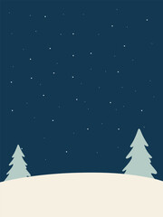 Obraz premium Winter Landscape with Snow and Trees