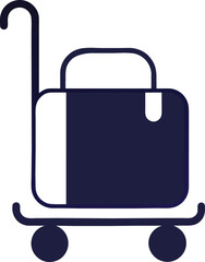 vector illustration of a trolley bag