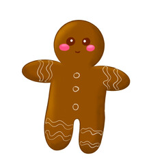 Fototapeta premium Christmas Gingerbread man