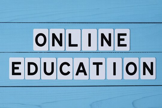 Online education courses programs degrees learning study from home concept