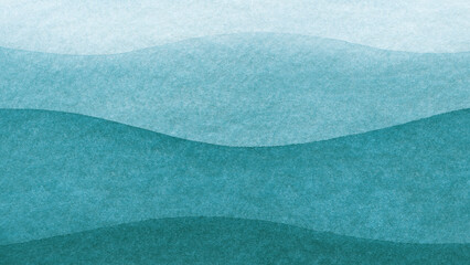 Blue azure turquoise abstract watercolor background for textures backgrounds and web banners design. Abstract  background blue colors. Watercolor painting with turquoise sea waves pattern gradient. © Aleksandr Matveev