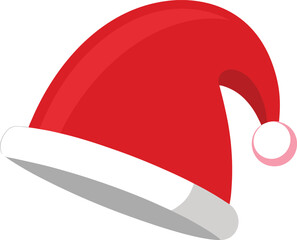 red and white santa hat with white pom pom