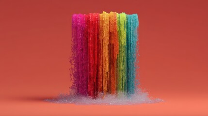 Binary data flow in stylized waterfall