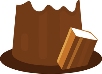 brown tree stump or log with texture wood element