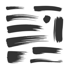 Modern black brush strokes, Hand drawn ink brush strokes collection