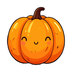 adorable pumpkin smile expression emoticon design character
