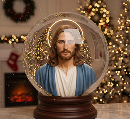 Beautiful Jesus showpiece symbolizing peace, love, and faith at Christmas