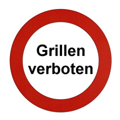 Rundes Schild mit rotem Rand und der Aufschrift 