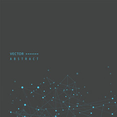 Abstract Digital Circles Connect. Futuristic Circular Wave. Big Data Visualization. Vector Illustration