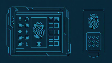 Fingerprint Scanner and Biometric Access Control Interface for Securing Devices and Data