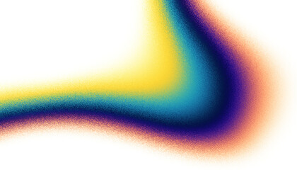 Elegant smooth wave big line in gradient shades of retro colours, flowing across a overlay transparent background fot minimal design.