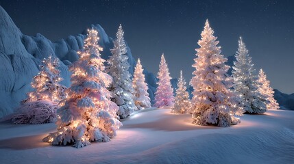 winter landscape with trees