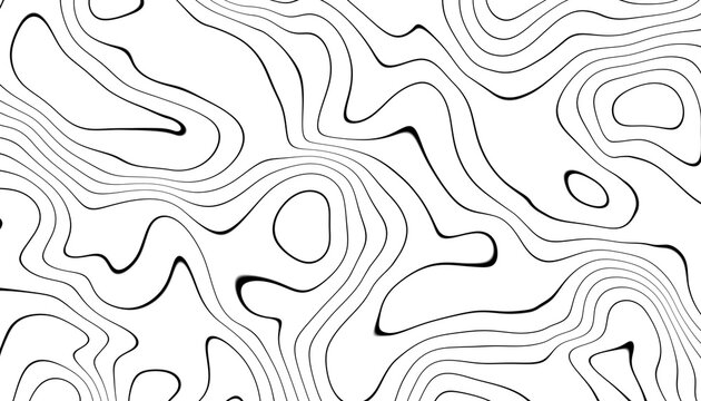 Topographic map patterns, topography line map. Vintage outdoors style. Abstract lines map Template on transparent background. Stock Overlay Isolate Lines