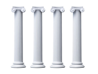 White classical column ancient Greek pillar architectural support vertical structure Ionic style elegant isolated symmetry decorative historical