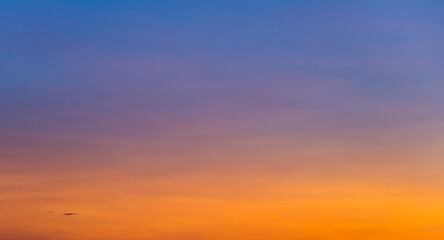 Blue, pink and orange clouds. Sunset sky. Texture, background