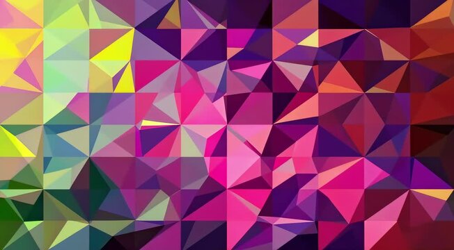 A grid of rotating triangles shifting their color with each note of a jazz saxophone solo, synchronized with every breath 