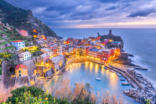 Vernazza, La Spezia, Liguria, Italy in the Cinque Terre Region 957