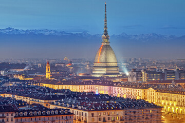 Turin, Piedmont, Italy skyline with the Mole Antonelliana 937