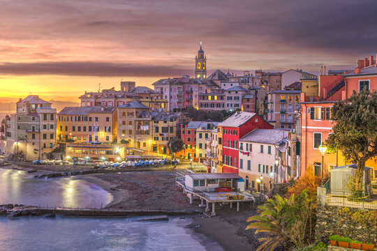 Bogliasco, Genoa, Italy Town on the Mediterranean Sea 911