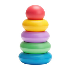Colorful Plastic Stacking Ring Toy for Babies and Toddlers