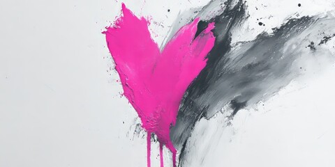 Vibrant heart painting on canvas demonstrating a blend of bold colors and artistic expression in a contemporary style