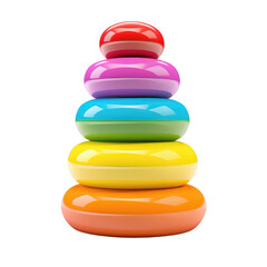 Colorful Plastic Stacking Ring Toy for Babies and Toddlers
