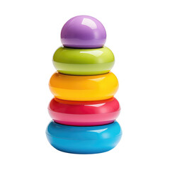 Colorful Plastic Stacking Ring Toy for Babies and Toddlers