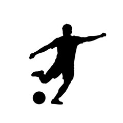 football player silhouette isolated on white background
