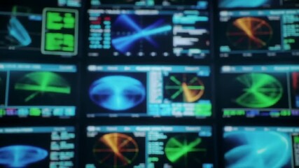 Futuristic control panel displays complex data graphs and charts with glowing , Glowing holographic dashboard with neon charts and system analytics, Cyber interface and innovation concept. - Powered by Adobe