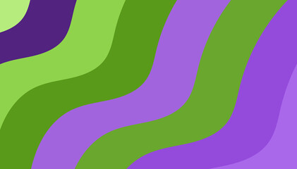 Lime, Green, and Purple Wavy Stripes: An Artistic Organic Abstract Background Pattern (115 Characters)