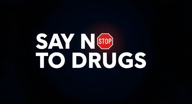 text say no to drugs international day against drug abuse and illicit trafficking world mental health day global event	
