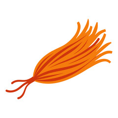 Stylized illustration of saffron threads