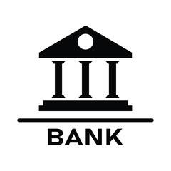 Bank icon. Vector graphic illustration. Suitable for website design, logo, app, template, and ui.